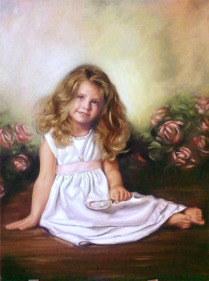 671x900 Oil Painting - Oil Painting Girl