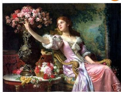 406x309 2018 100% Handicrafts Portrait Oil Painting A Beautiful Girl - Oil Painting Girl