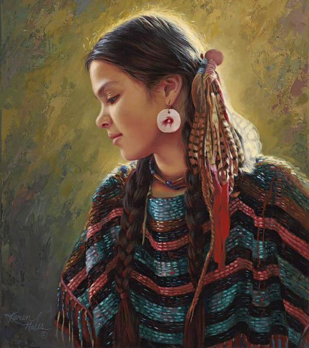 637x718 50 Beautiful And Realistic Oil Paintings From Around The World - Oil Painting Girl