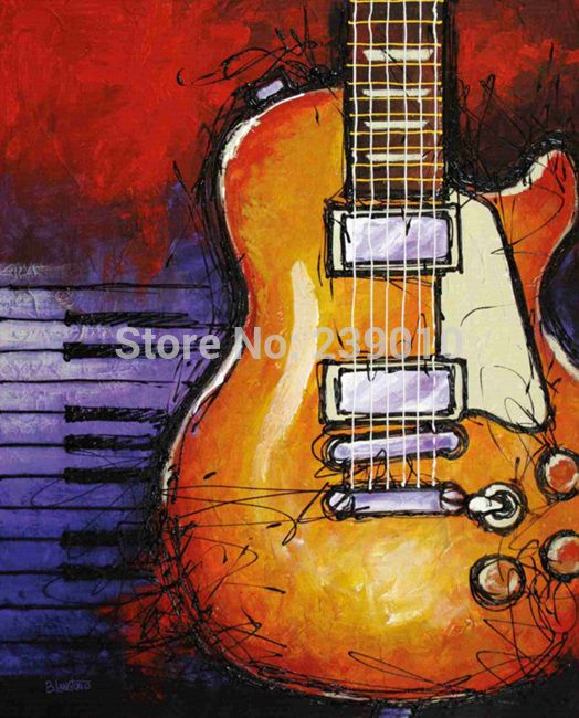 524x650 Image Result For Guitar Oil Painting Paintings - Oil Painting Guitar