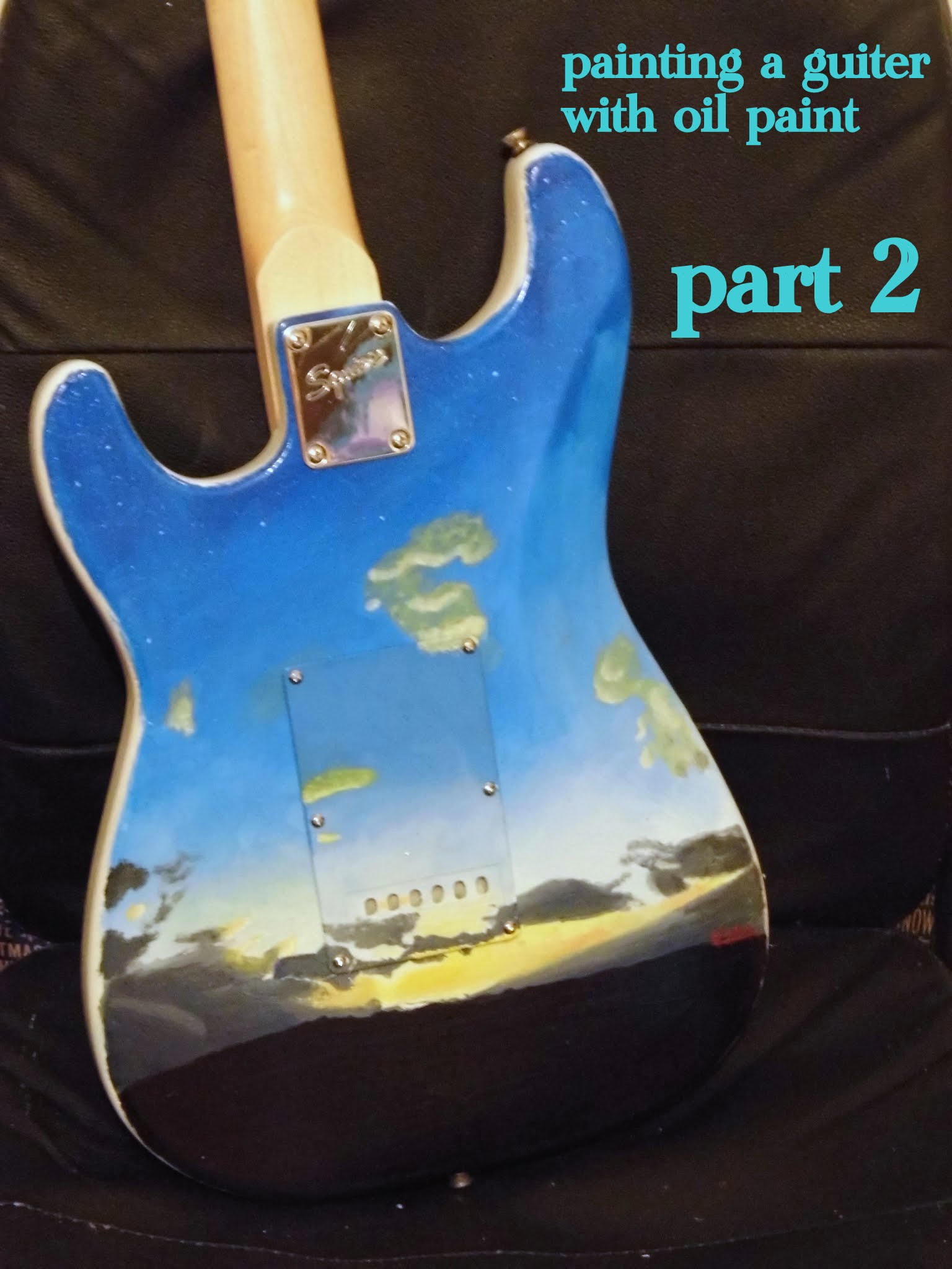 1536x2048 Oil Painting On A Guitar Part 2 (Timelape) - Oil Painting Guitar