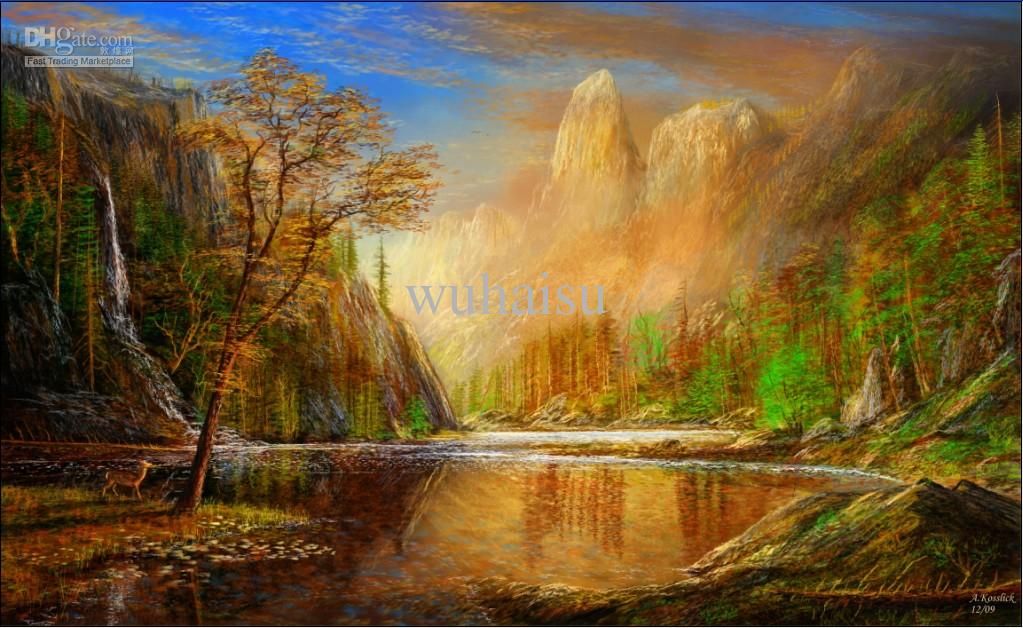 1023x628 2018 Hot Selling Hd Print Oil Painting On Canvas Google Landscape - Oil Painting Hd