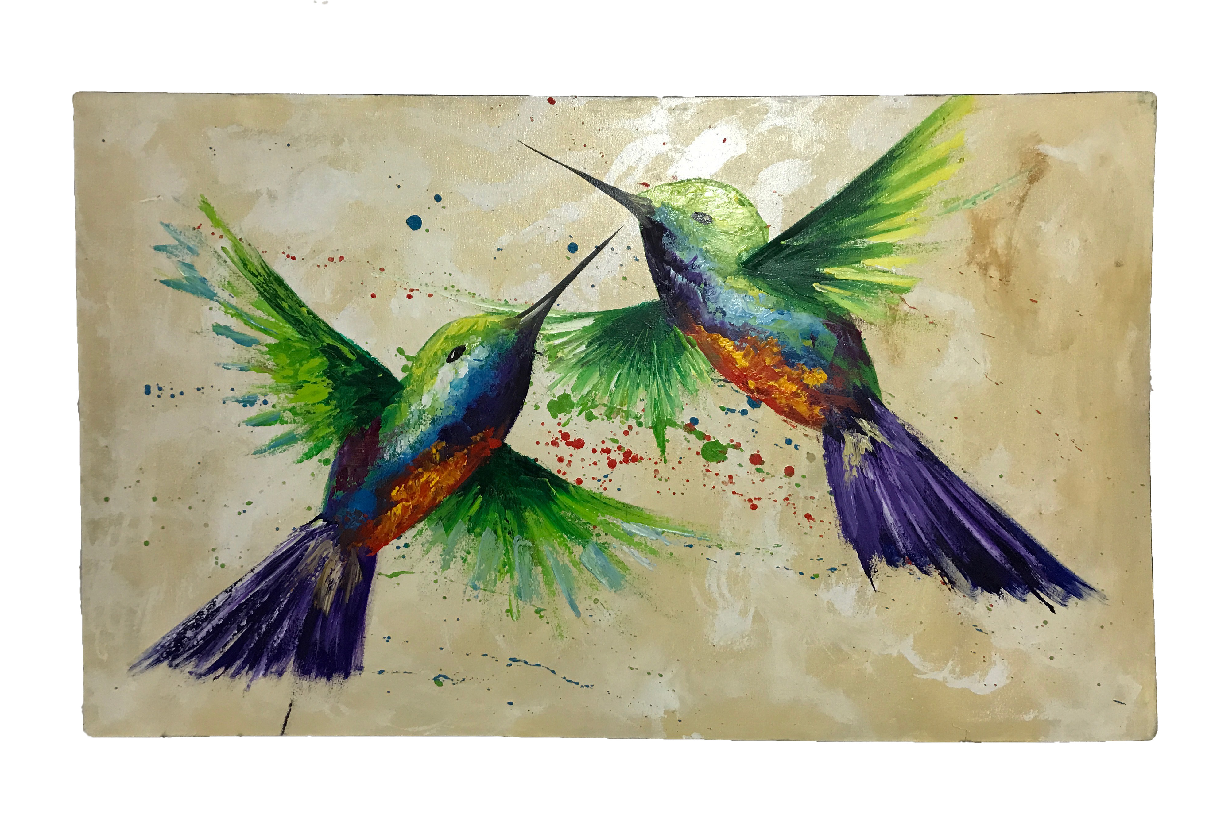 3952x2660 Hummingbirds Oil Painting Mi Tonala - Oil Painting Images