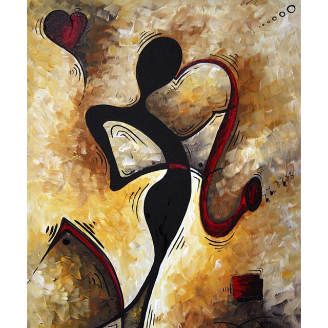 640x640 Contemporary Art Woman Abstract Oil Painting Canvas For The Love - Oil Painting Images