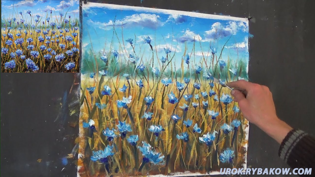 1280x720 Free Full Oil Painting Lesson - Oil Painting Images Flowers