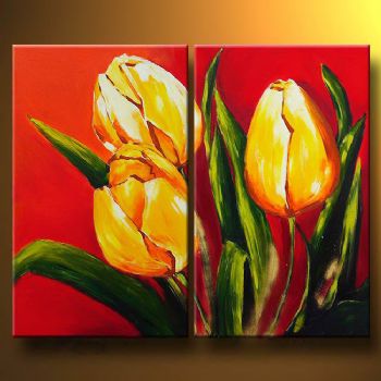 350x350 Language Of Flowers Modern Canvas Art Wall Decor Floral Oil - Oil Painting Images Flowers