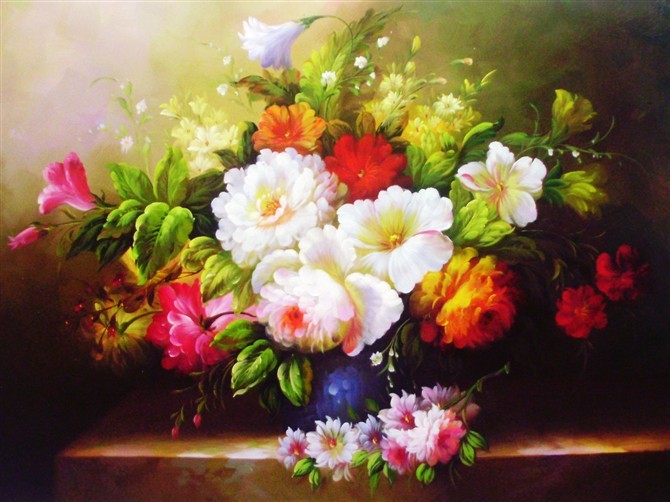 670x502 Paintings Of Flowers Floral Oil Paintingsflower Oil - Oil Painting Images Flowers