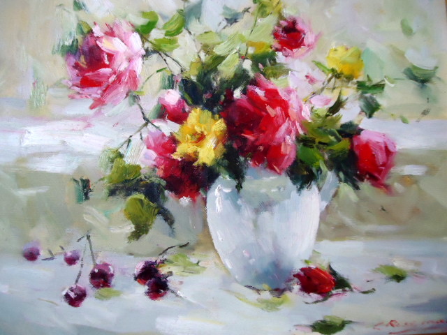 640x480 Saper Galleries Is The Source For Small Still Life Oil Paintings - Oil Painting Images Flowers