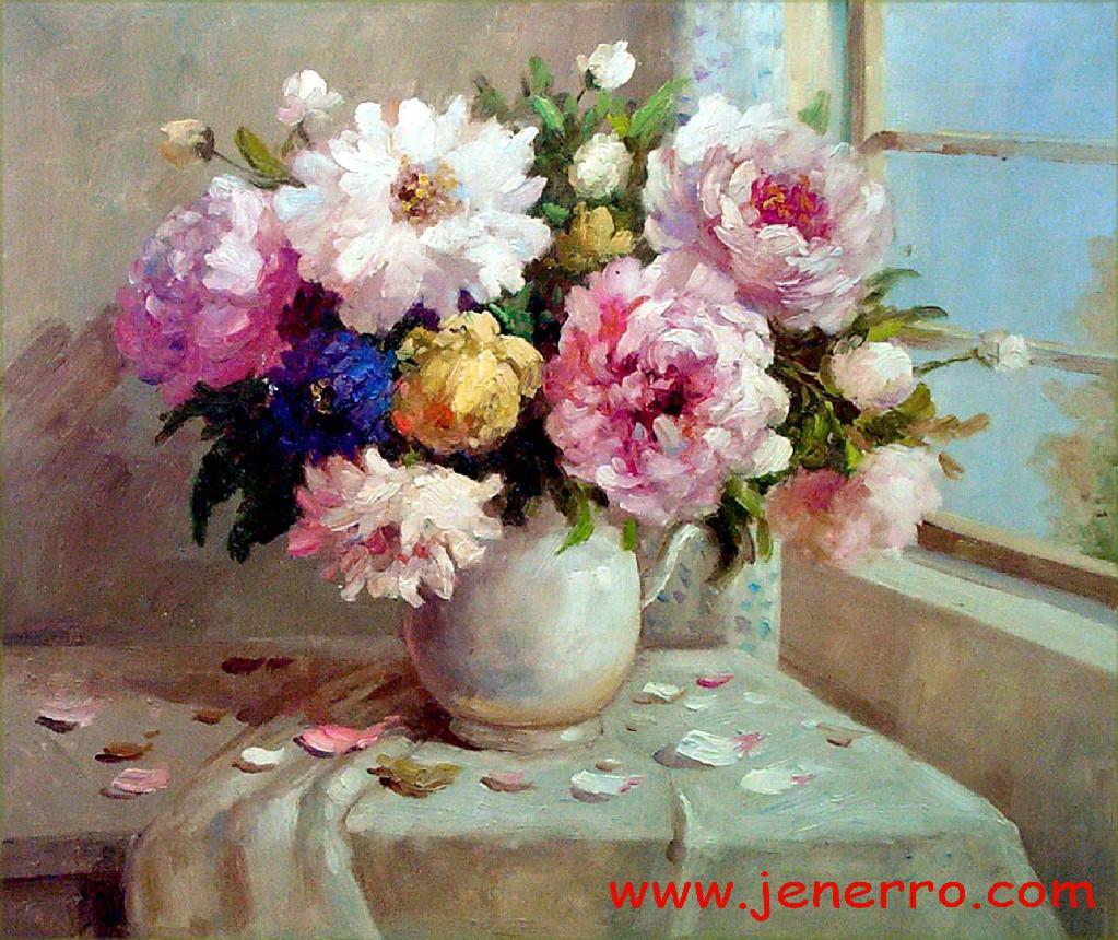 1023x860 Oil Paintings Still Flower On Canvas - Oil Painting Images Flowers