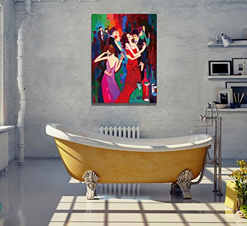 500x459 Home Decorations Canvas Wall Art Dancing Party Canvas Prints - Oil Painting In Bathroom