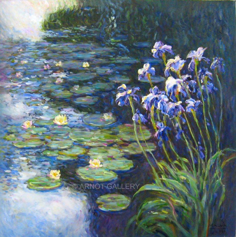 798x800 Malva, - Oil Painting Iris