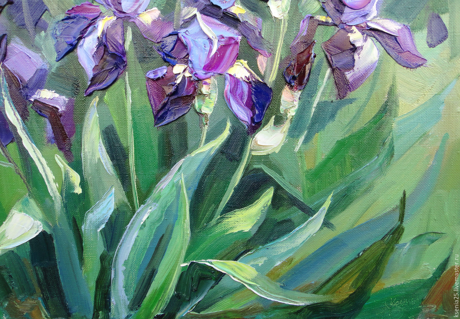 1500x1041 Oil Painting Irises Freshness Shop Online On Livemaster - Oil Painting Iris
