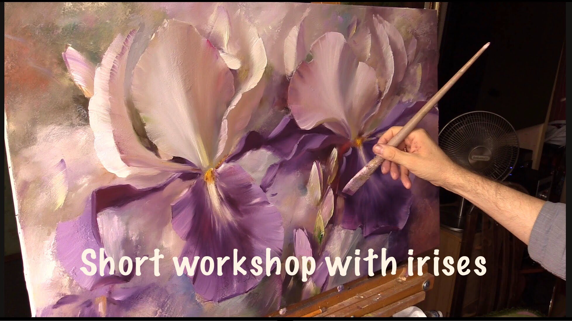 1956x1100 Short Workshop With Irises. Workshop In English From Oleg Buiko - Oil Painting Iris