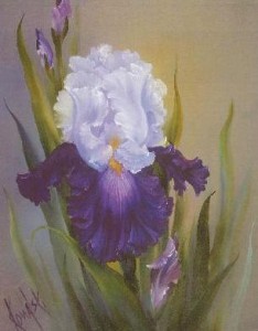 234x300 Bob Ross Method Oil Painting - Oil Painting Iris