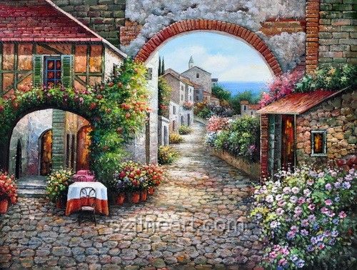 Oil Painting Italian Landscape