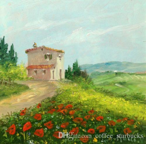 500x493 Online Cheap Framed Italian Painting Tuscany Landscape,pure Hand - Oil Painting Italian Landscape