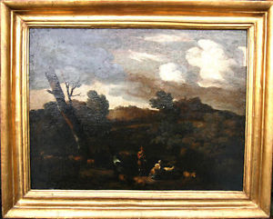 300x241 Gaspard Dughet C1670 French Old Master Italian Landscape Oil - Oil Painting Italian Landscape