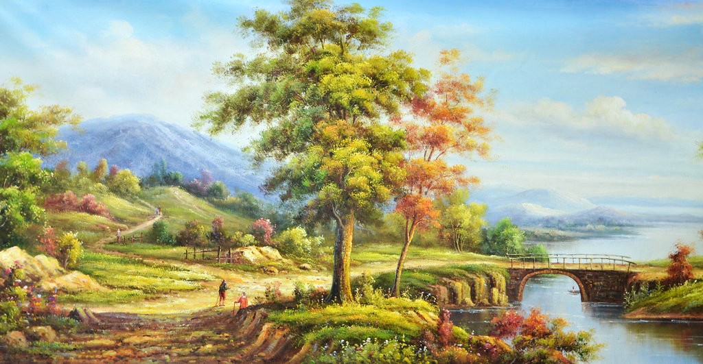 1024x531 Download Oil Painting Landscape Landscape Channel - Oil Painting Landscape