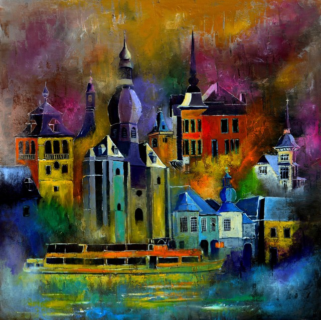 640x639 Pol Ledent Artwork Urban Landscape Original Painting Oil - Oil Painting Landscape Artists