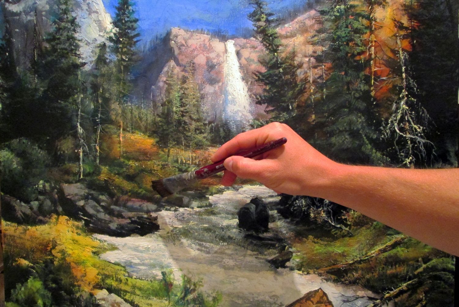 1500x1002 Beautiful Fantasy Landscape Painting In 15 Minutes - Oil Painting Landscape Artists