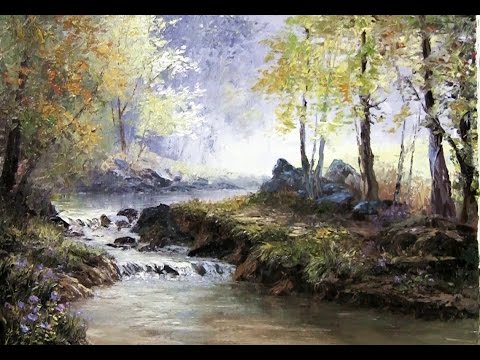 480x360 Palette Knife Forest Landscape Oil Painting - Oil Painting Landscape Images