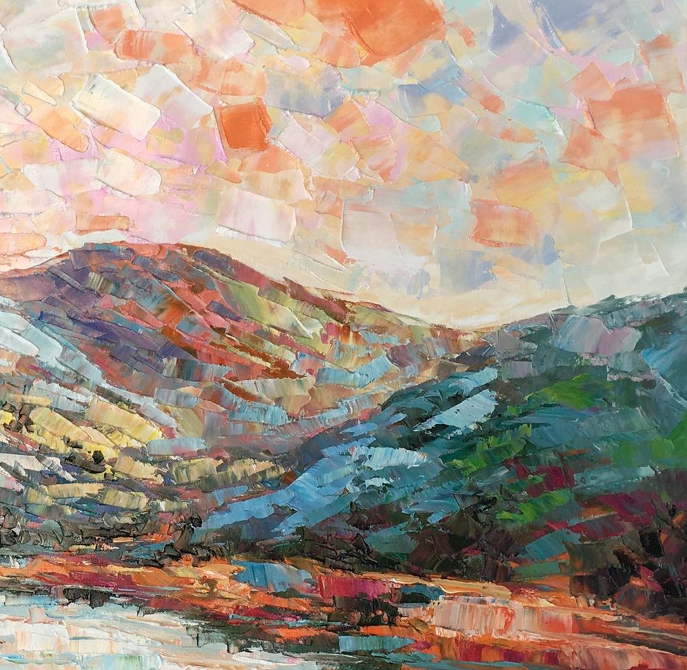 1000x975 Mountain Landscape Painting, Landscape Painting, Abstract Oil - Oil Painting Landscape Pictures