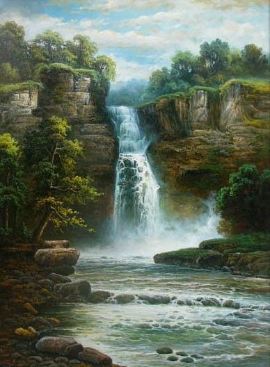 388x528 Hand Painted Landscape Oil Paintings Paintings - Oil Painting Landscape Pictures