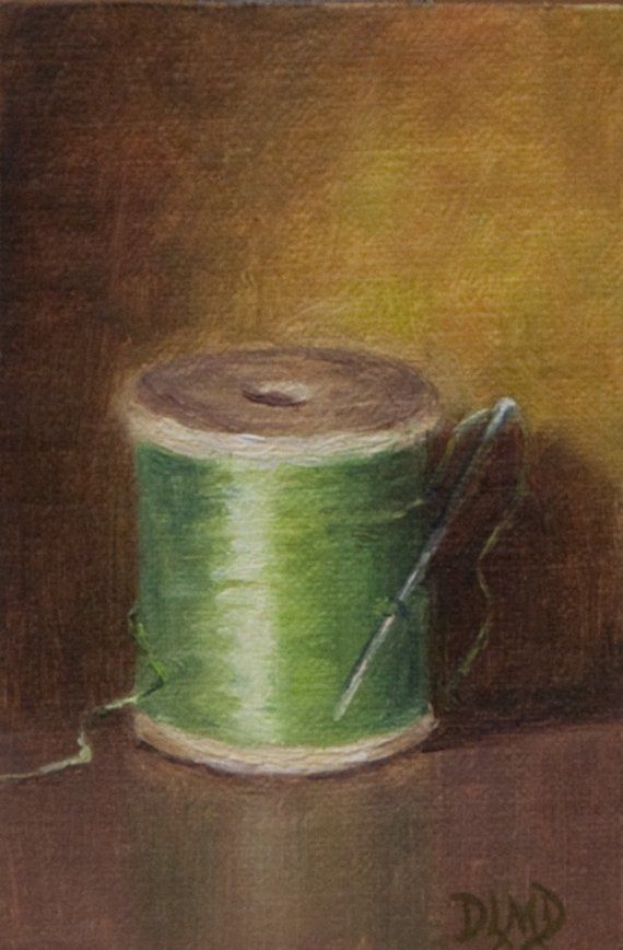 570x868 Miniature Oil Paintings Original Miniature Oil Still Life - Oil Painting Miniatures