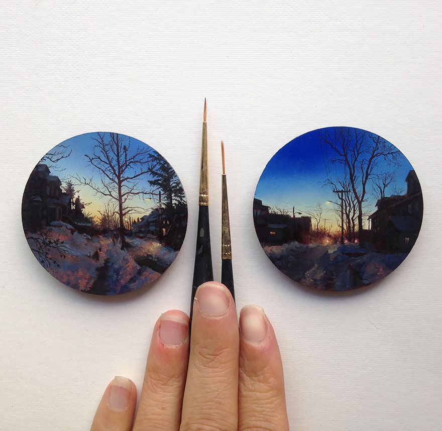 880x858 Miniatures Paintings Cycling Guide To Lilliput Fubiz Media - Oil Painting Miniatures