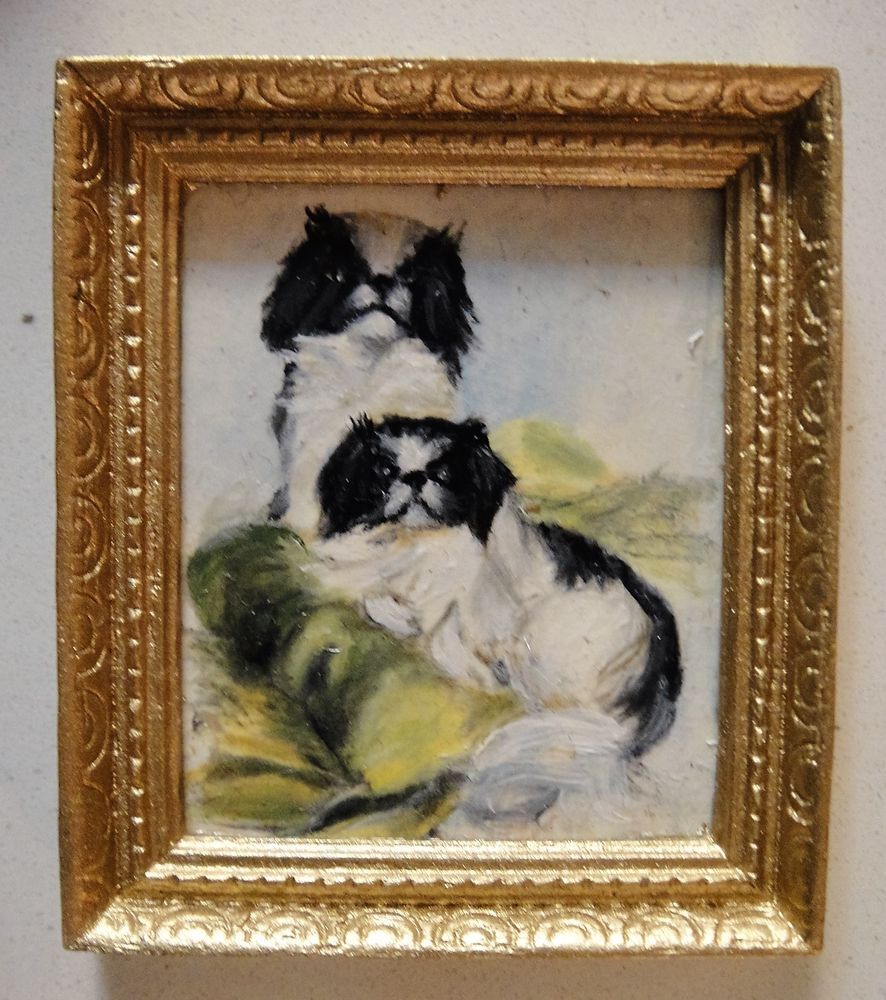 886x1000 Barbara Wilson, Igma Artisan Oil Painting, Japanese Chins After - Oil Painting Miniatures