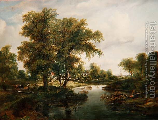 609x465 River Scenes Herbert King Reproduction 1st Art Gallery - Oil Painting Nature Scenes