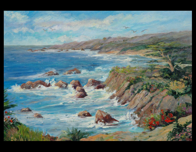675x525 Original En Plein Air Beach, Seascape, Ocean, Oil Paintings By - Oil Painting Ocean