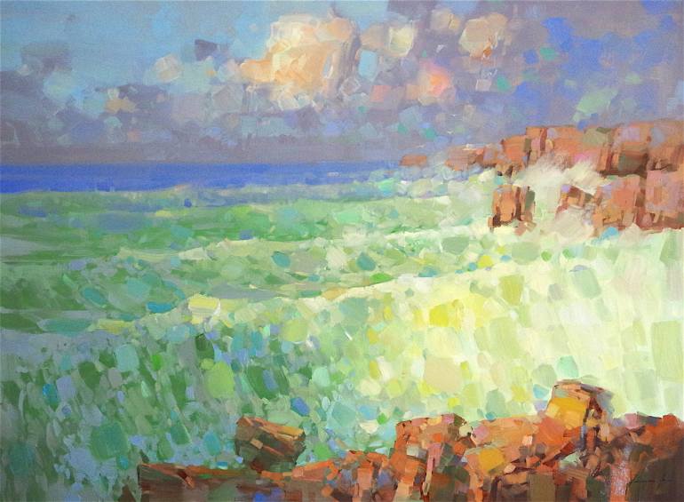 770x565 Saatchi Art Ocean Waves Pacific Coast, Seascape Oil Painting - Oil Painting Ocean