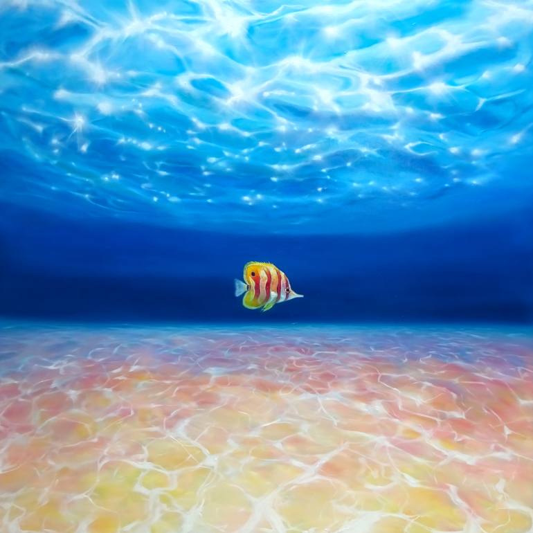 770x770 Saatchi Art Under The Crystal Ocean - Oil Painting Ocean
