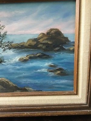 300x400 Vintage Signed Oil Painting Ocean Front Sunriseset Mexico Artist - Oil Painting Ocean