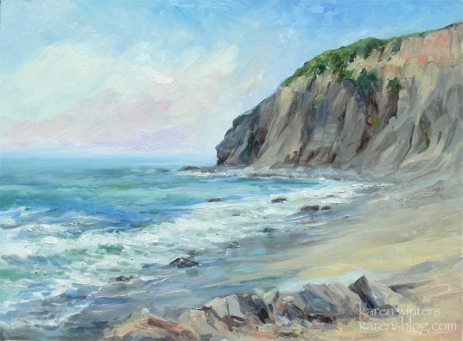900x663 Dana Point Headlands Oil Painting Karen Winters - Oil Painting Ocean