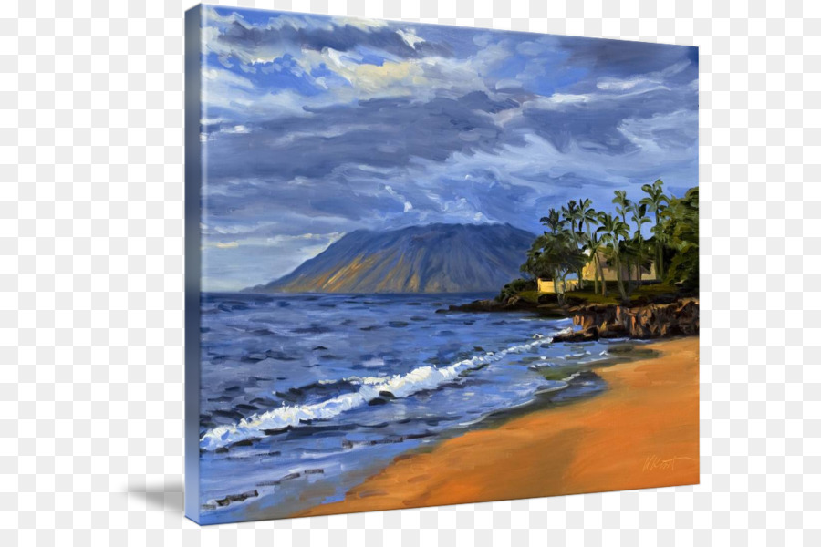 900x600 Hawaii Oil Painting Wind Wave Watercolor Painting - Oil Painting Ocean