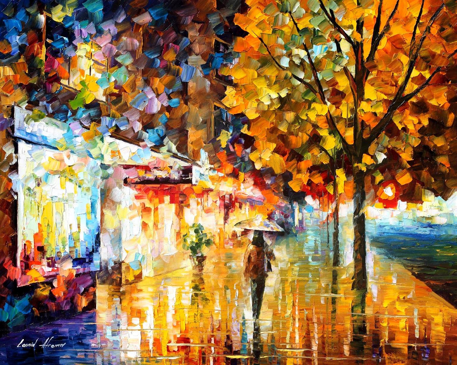 1535x1228 City Movement Palette Knife Oil Painting On Canvas By Leonid - Oil Painting Of America
