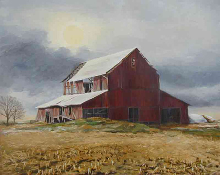 Oil Painting Of Barns at PaintingValley.com | Explore collection of Oil ...