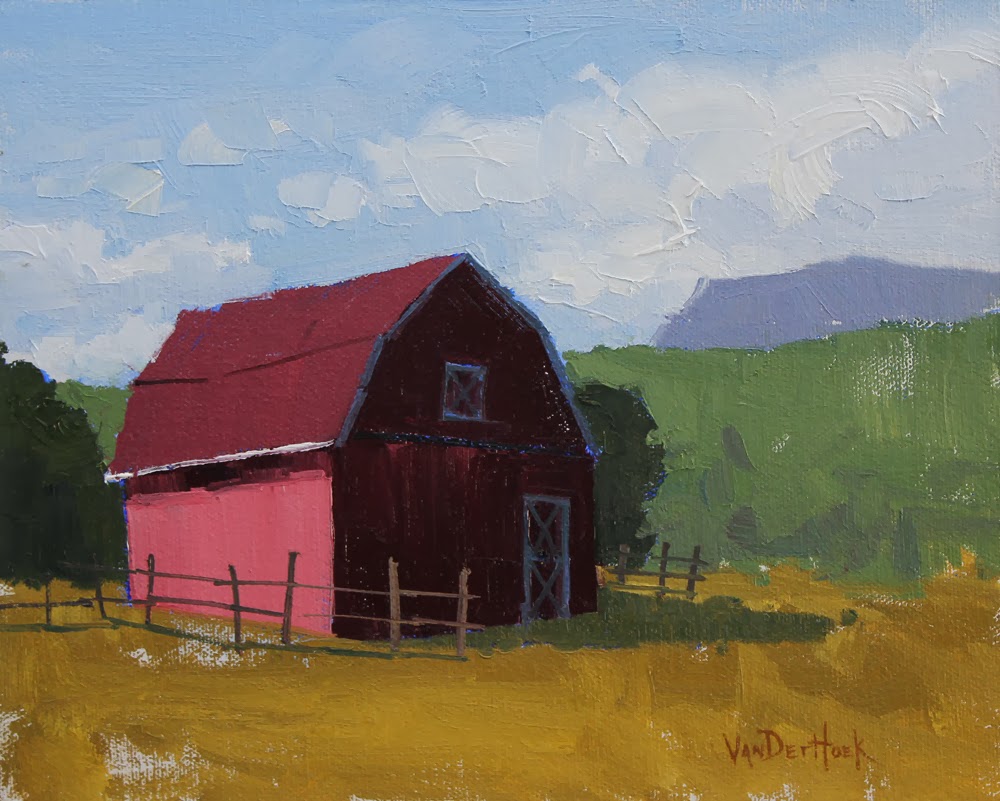 1000x801 Ranch Classic - Oil Painting Of Barns
