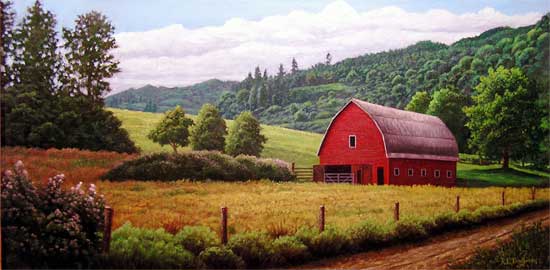 550x270 Rolland Luke Dingman Landscape Gallery Archives - Oil Painting Of Barns