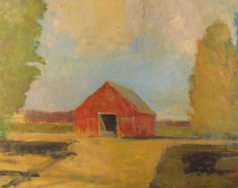 758x600 Barn In Light Iii - Oil Painting Of Barns