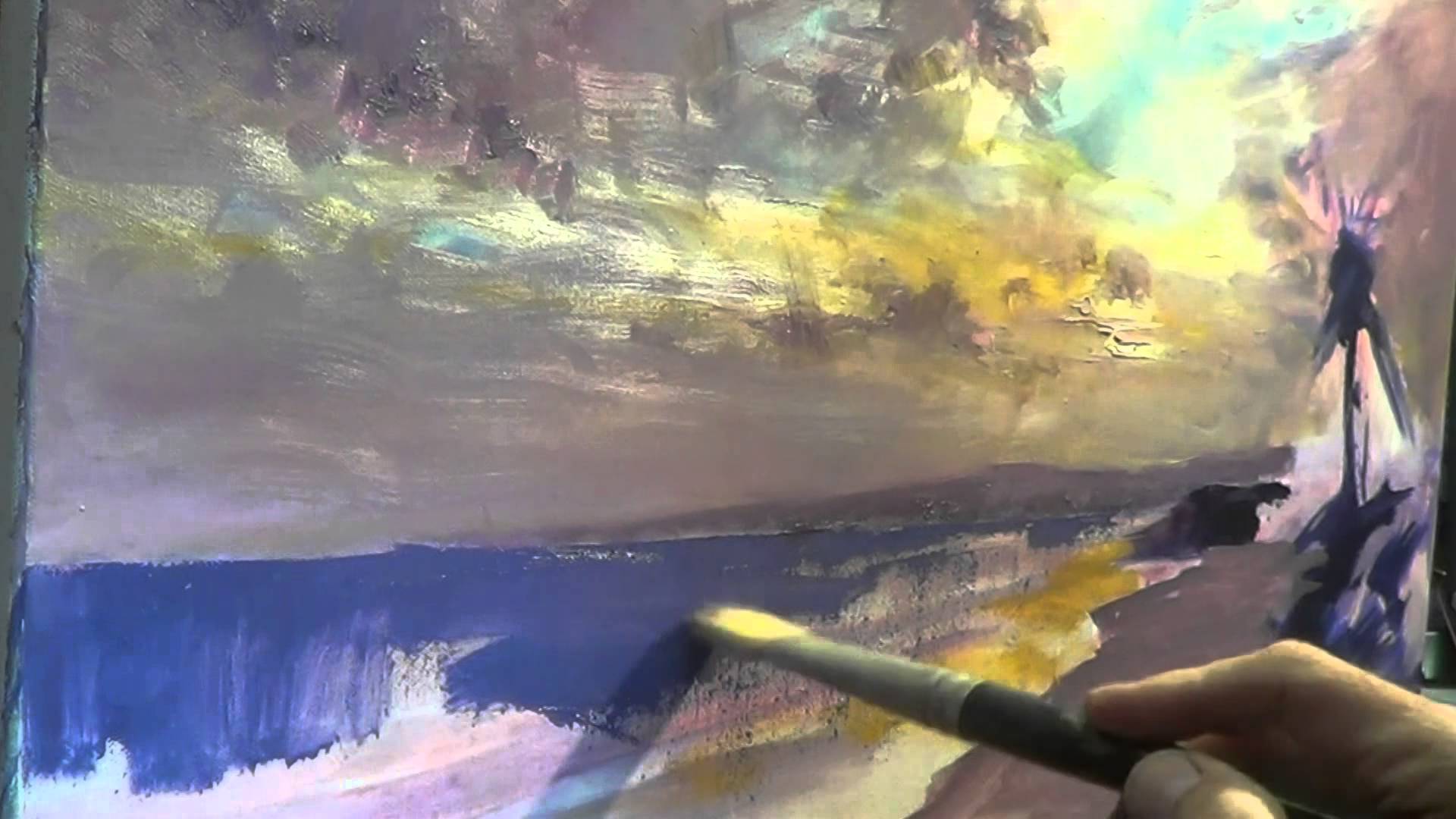 1920x1080 Oil Painting Demo Beach Scene - Oil Painting Of Beach Scenes