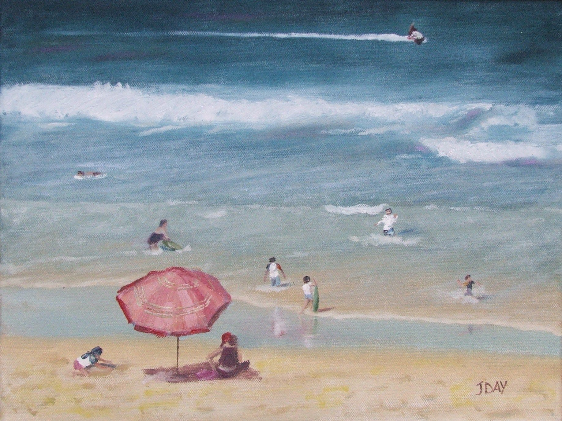 1836x1378 Oil Paintings Of Beach Scenes Genesis Heat Set Oil Painting - Oil Painting Of Beach Scenes