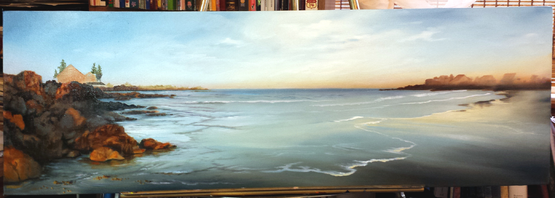 1800x643 Oil Painting Julie Bergeron - Oil Painting Of Beach Scenes