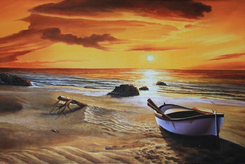 800x536 Photos How To Paint Beach Scene, - Oil Painting Of Beach Scenes