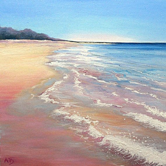 570x570 Scottish Landscape Original Oil Painting, Arran Beach Scene. Waves - Oil Painting Of Beach Scenes