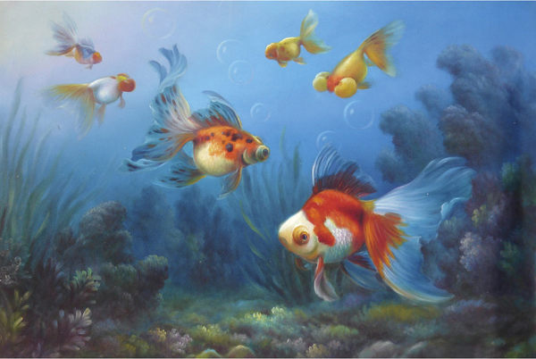 600x402 Fish Oil Paintings 018 - Oil Painting Of Fish