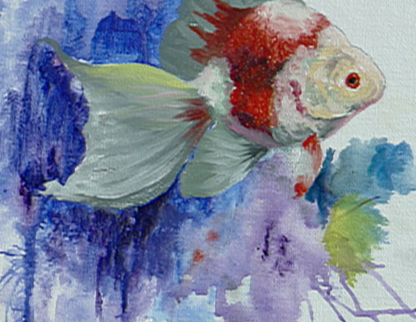 1344x1039 The Beauty Of Oil Painting, Series 1, Episode 26 Fish Fanta Sea - Oil Painting Of Fish