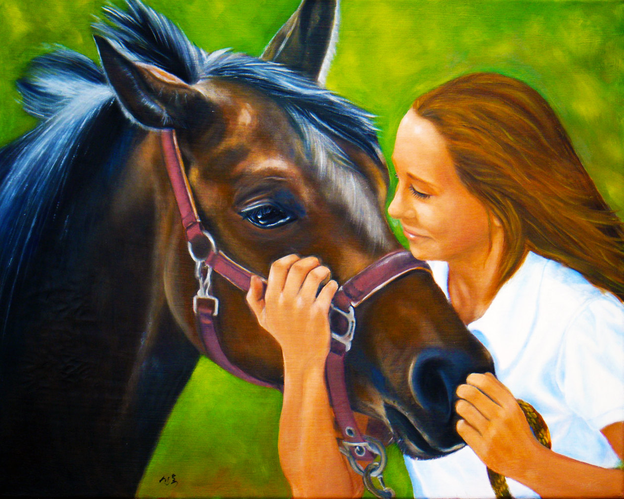 1266x1012 Horse Oil Painting For Sale 16x20 Original Horse - Oil Painting Of Horses Original